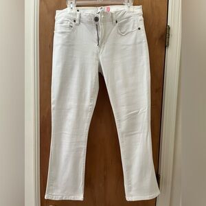 Cabi Kick It Crop White Denim Jeans Size 6